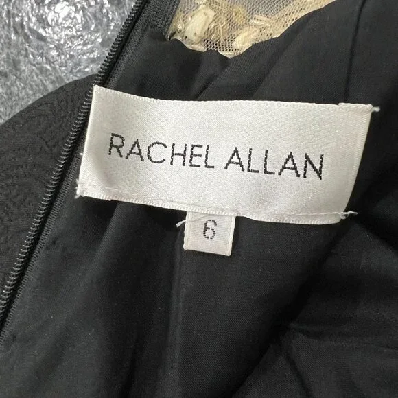 Rachel Allan Black Jacquard Formal Pageant Gown $1198